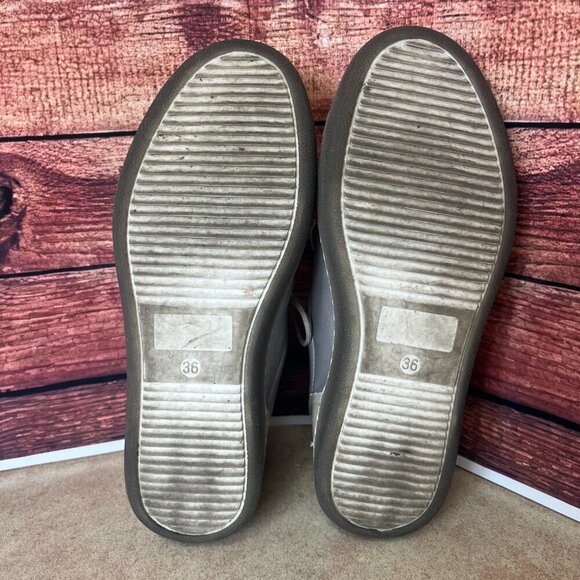 Dorking By Fluchos Karen Silver Metallic Lace Shoes Sneakers - Picture 12 of 13